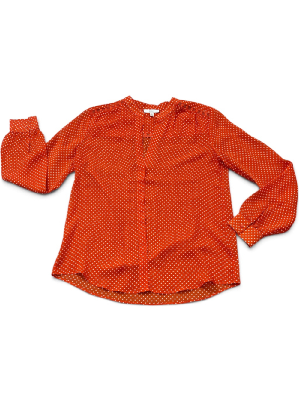 Joie Polka Dot Blouse Red White Size M